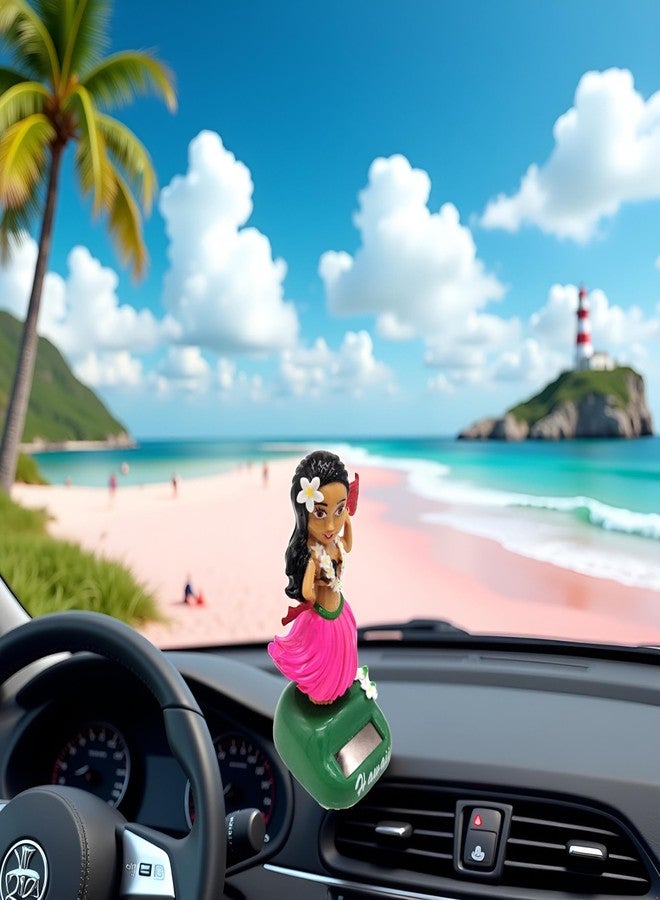 Bwexxt Pink Funny Cute Car Bobblehead Decorative Gift, Home and Office Decor, Dancing Girl for Car Dashboard and Home, Solar Powered Kit Solar Power Kits,Funny Ornaments Decorations - Image 5